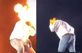 Imagem da notícia: Rosto de cantor sertanejo pega fogo durante show em SP